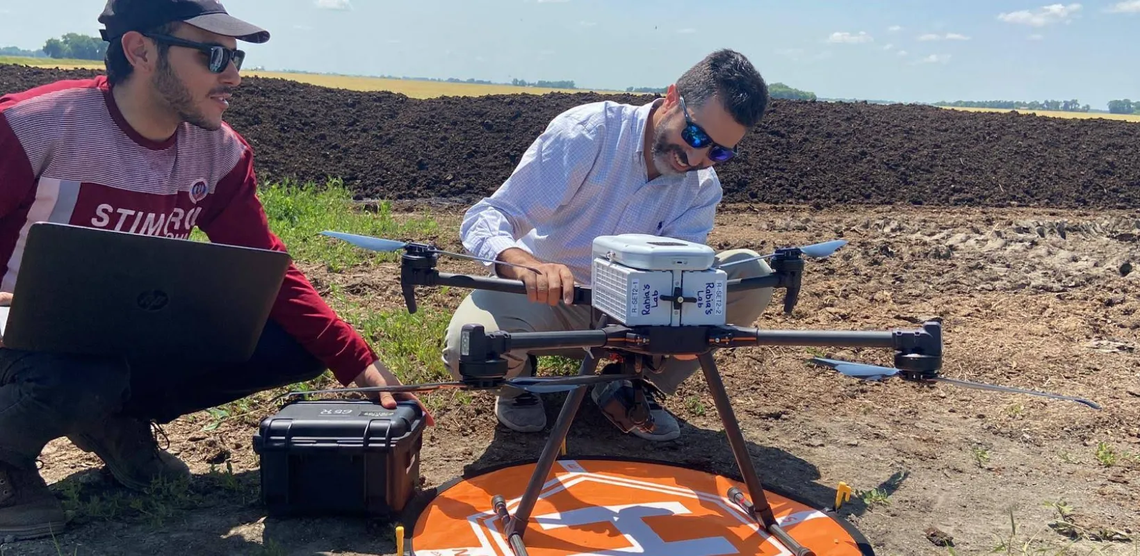 Ahmed Rabia in field