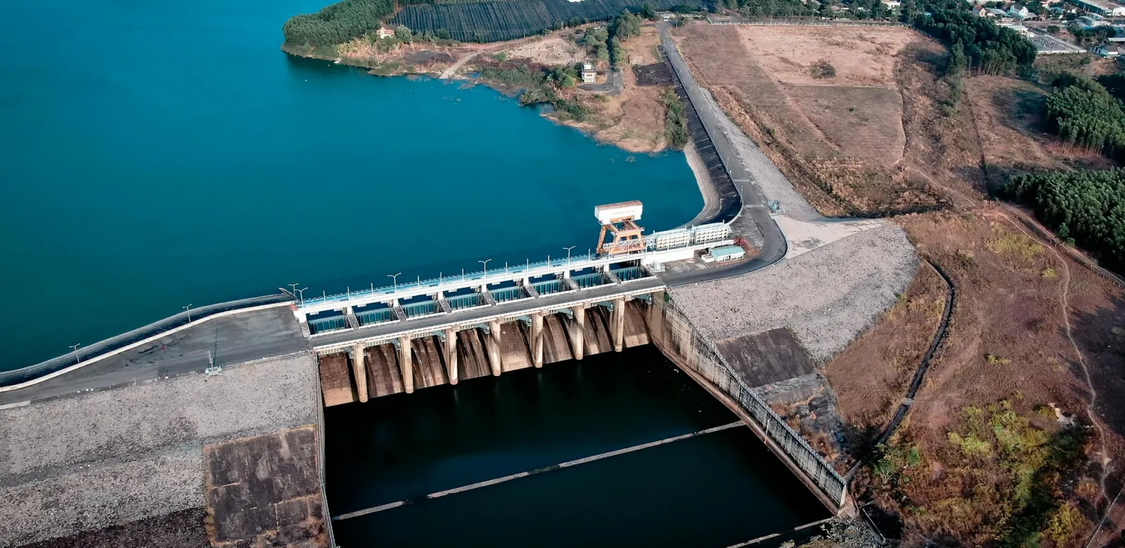 dam and reservoir area