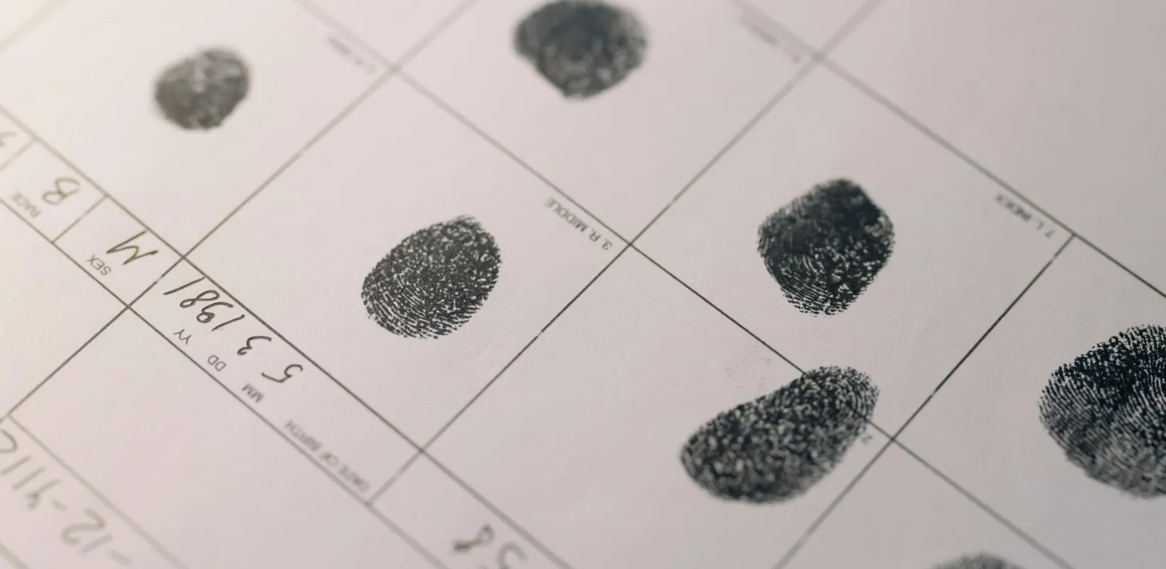 finger prints on a form