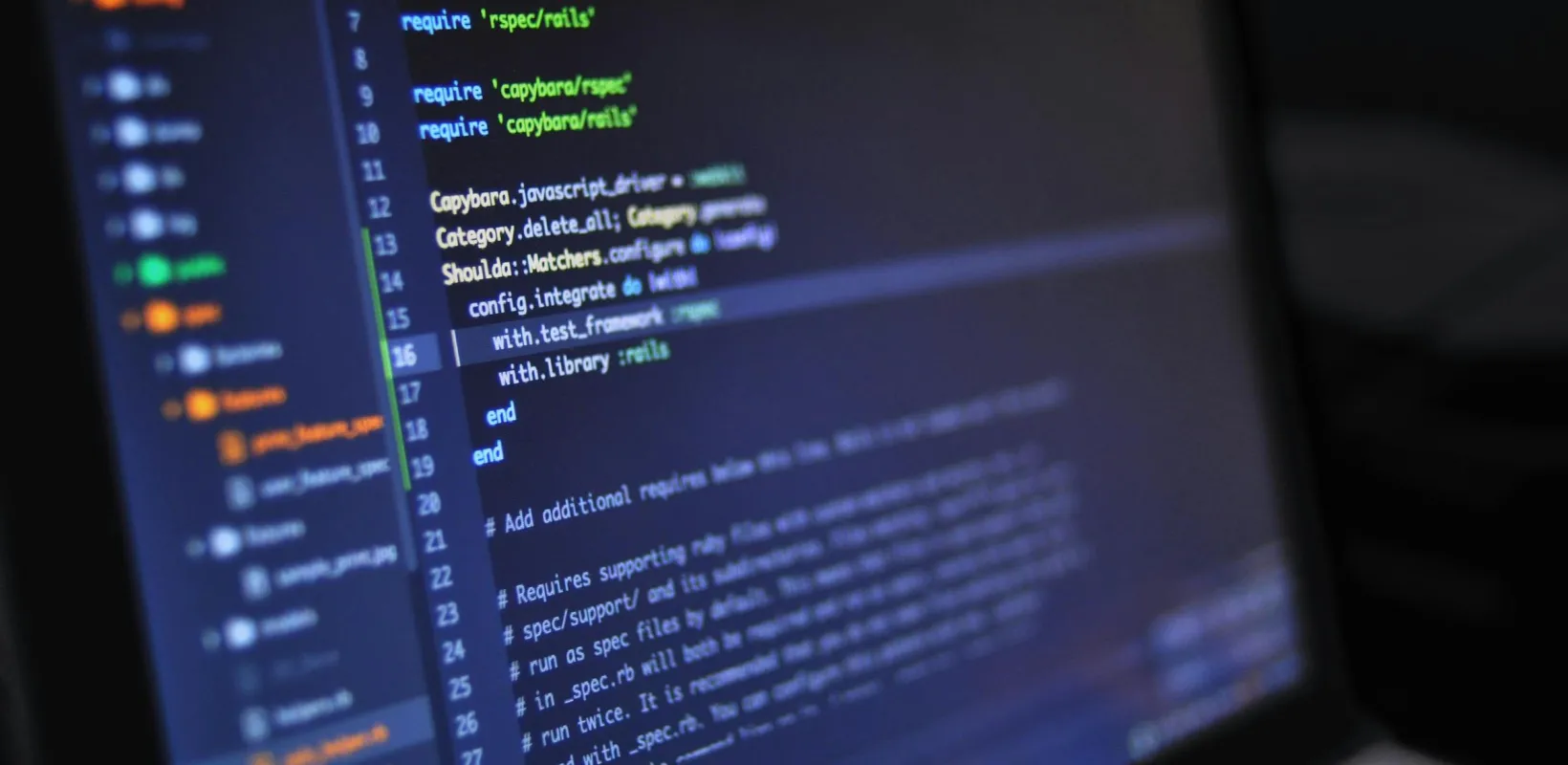 programming code on a computer monitor