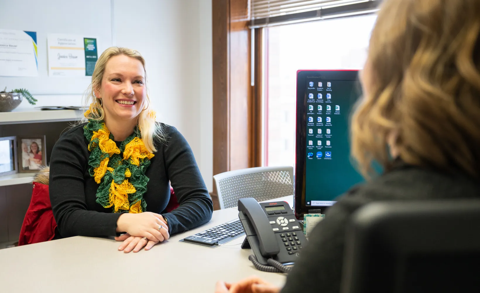 Degree Completion Career Advisor working with a student