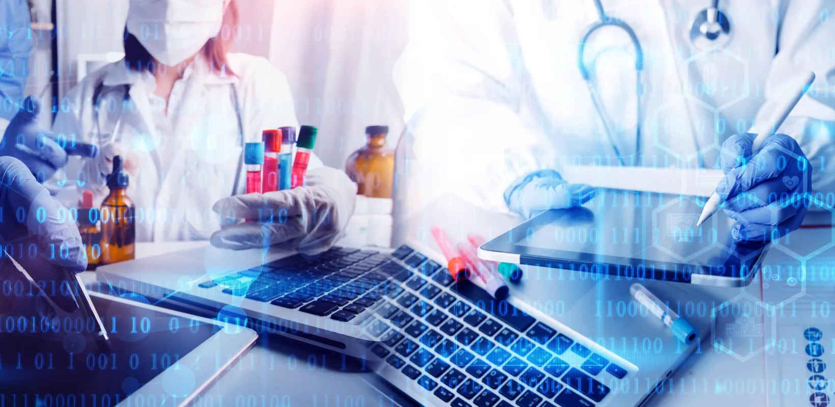 Collage of research equipment