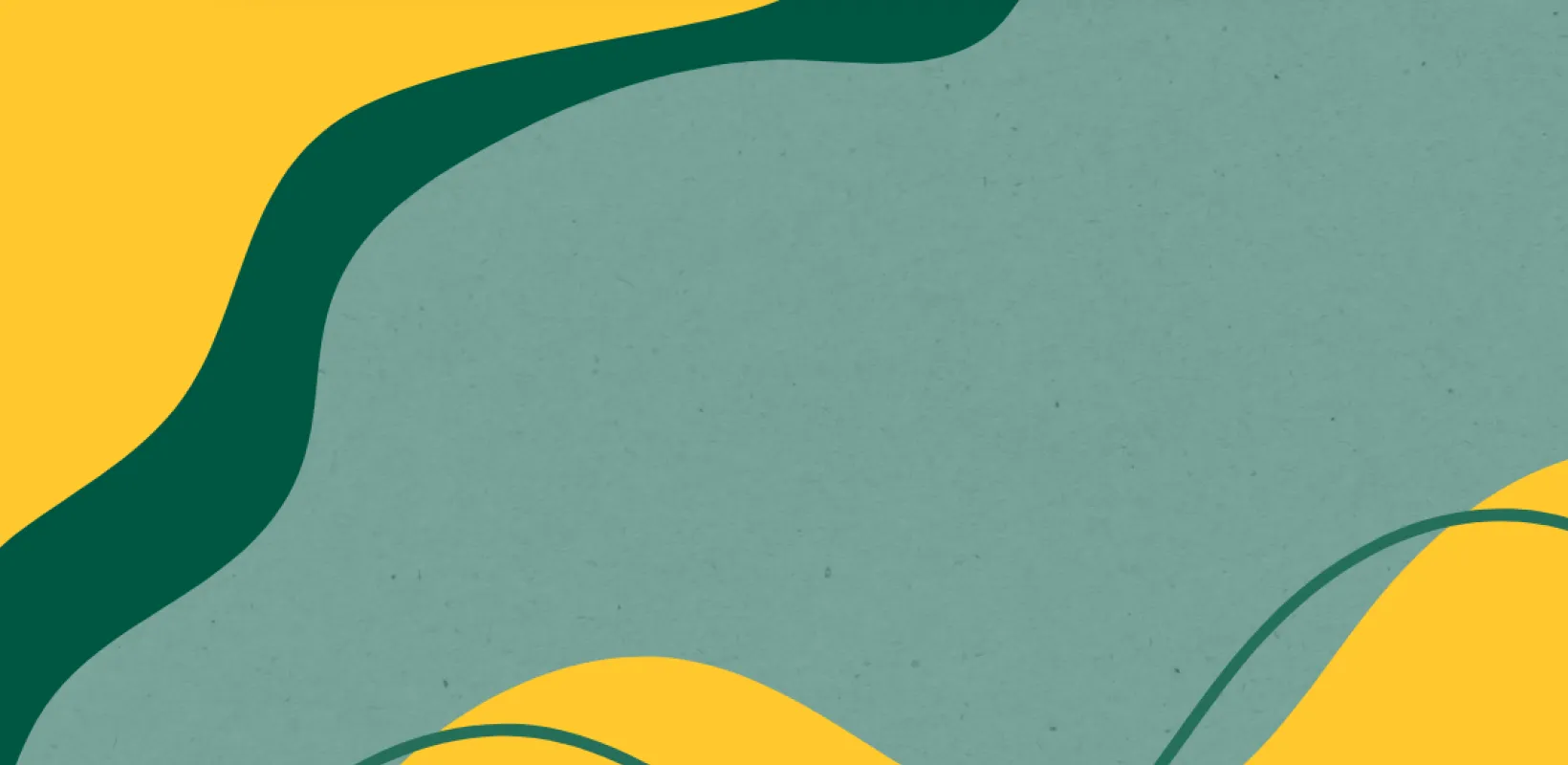 decorative image of green and yellow swirls