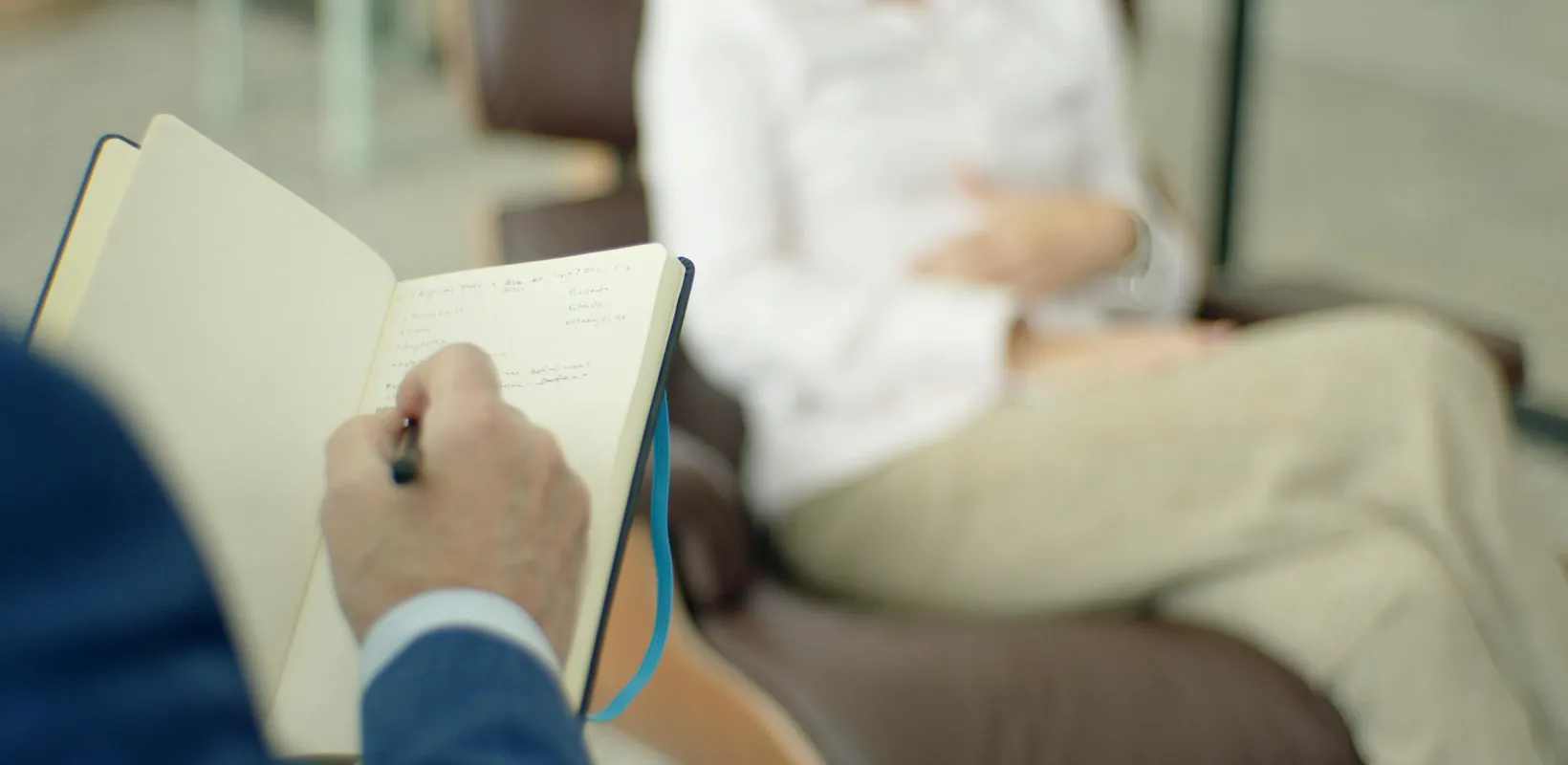 close up of a counseling session