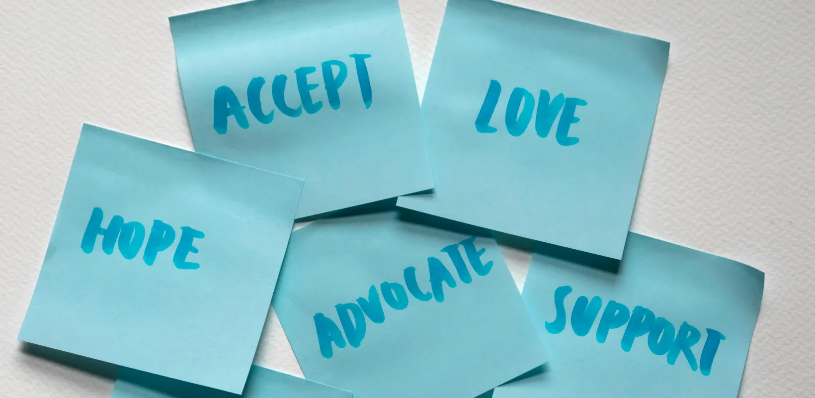 sticky notes with inspirational words