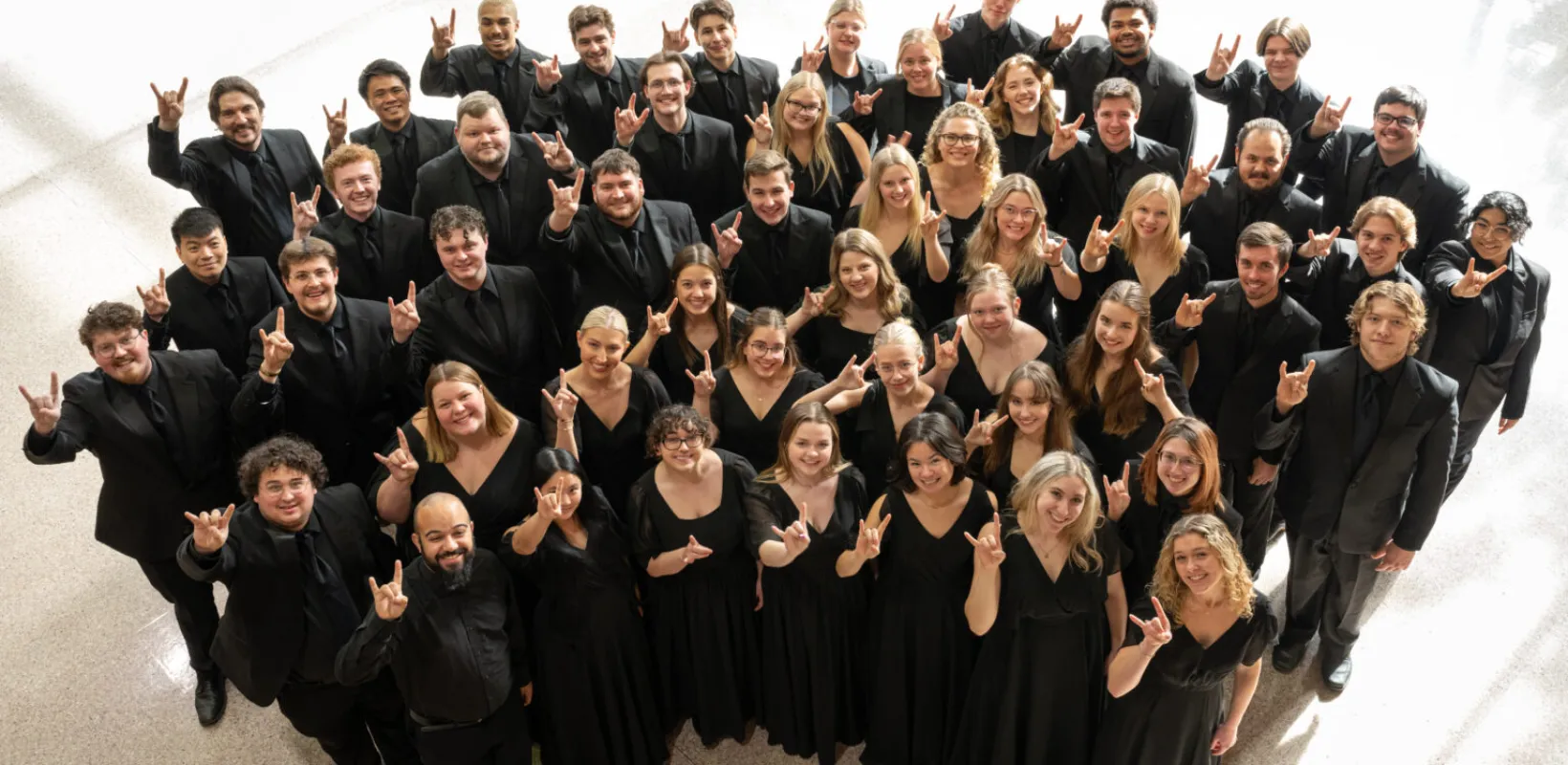 NDSU Concert Choir standing as a group