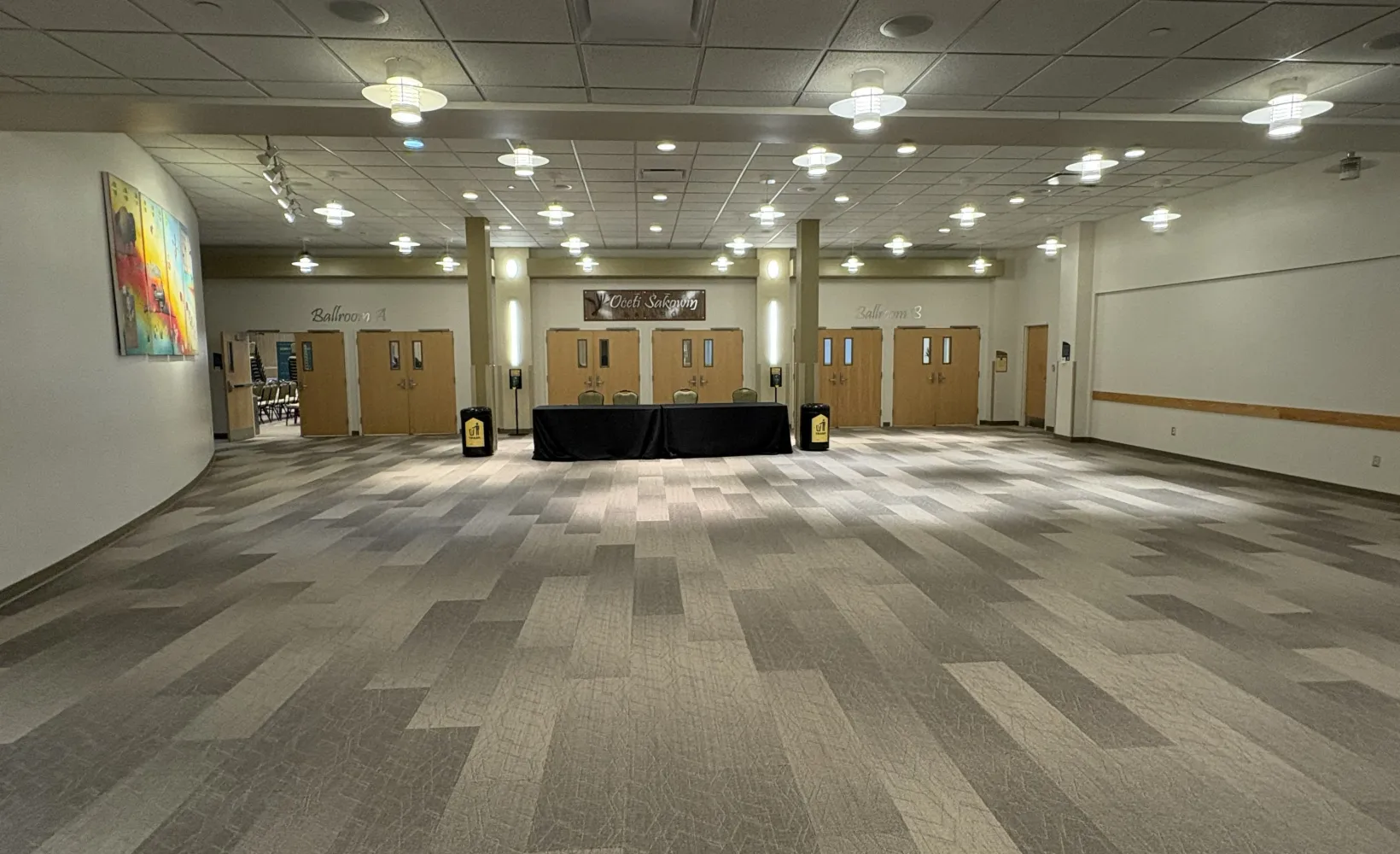 Legacy Lounge setup with registration tables