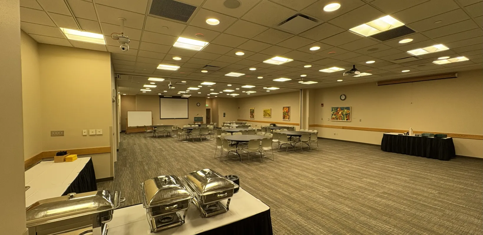 Prairie Rose room setup for banquet