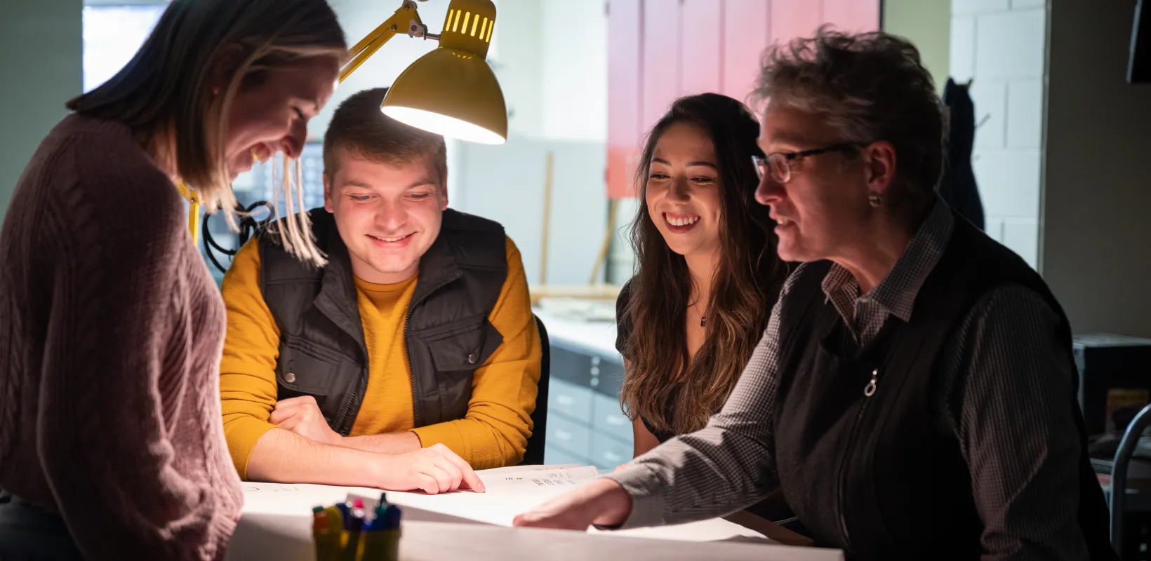 Students working with Dr. Susan Ray-Degges. 