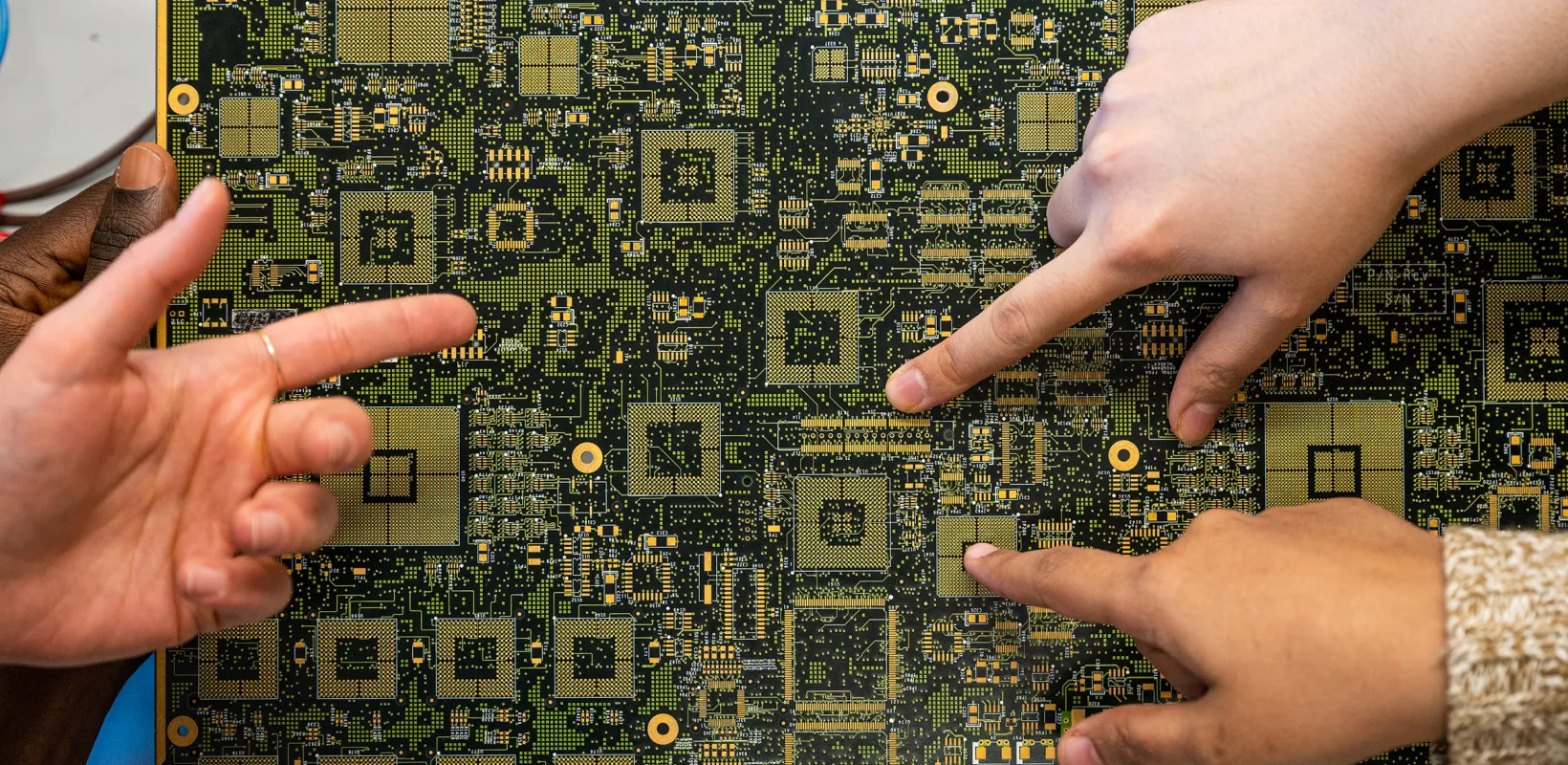 close up of circuitry