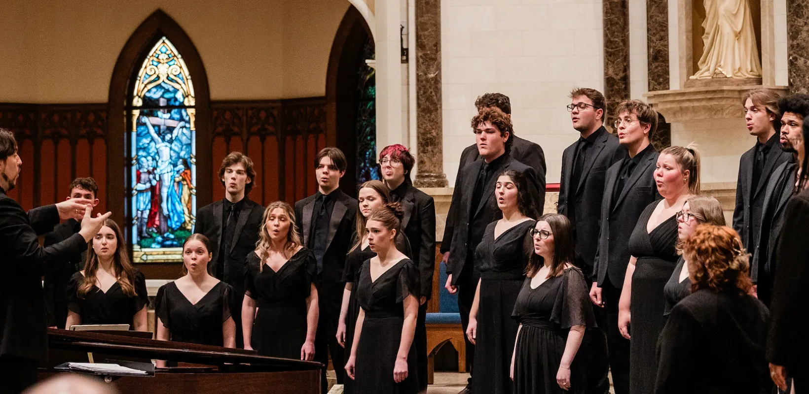 NDSU Concert Choir performing in a church