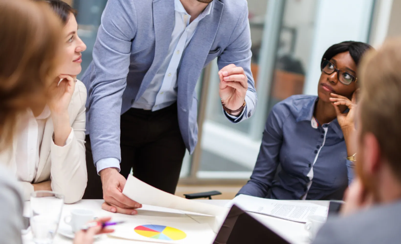 Project management professionals in a meeting