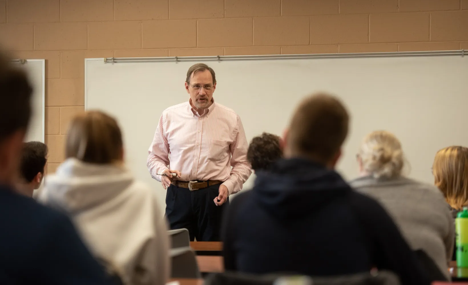 Accounting faculty member teaches class