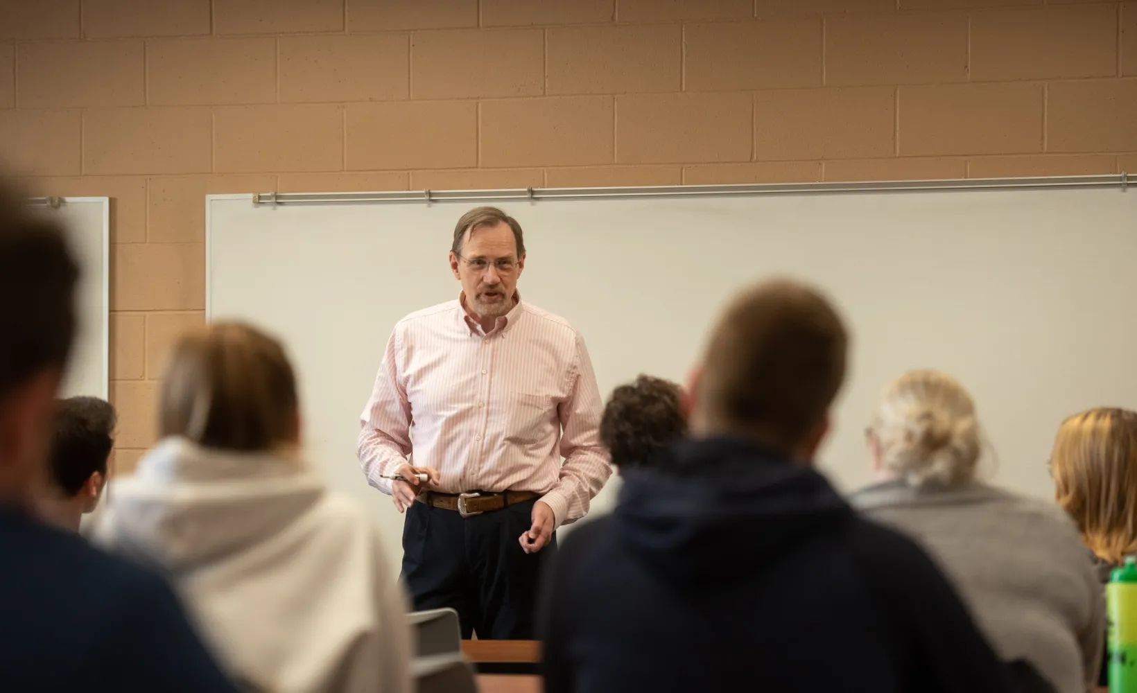 Accounting faculty member teaches class