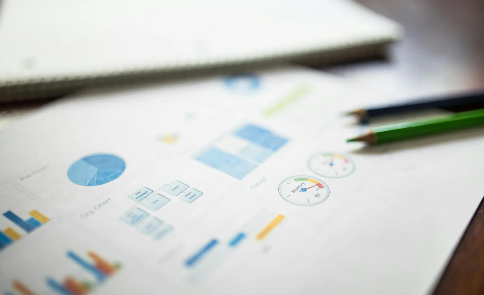 close up of financial charts and graphs