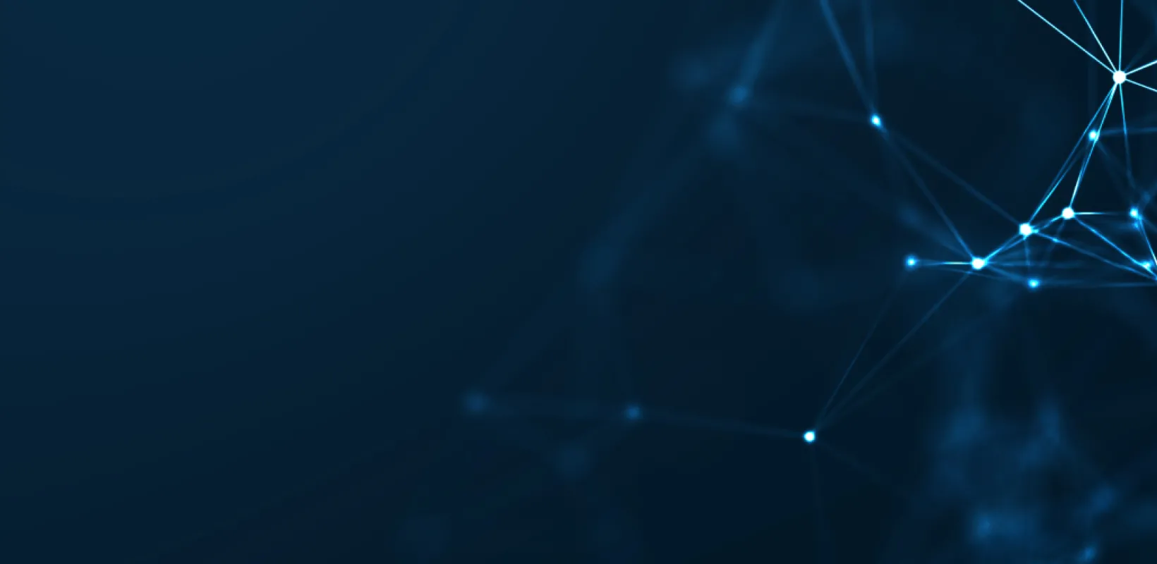 Abstract picture of making fast connections- white sparks against a dark blue backdrop 