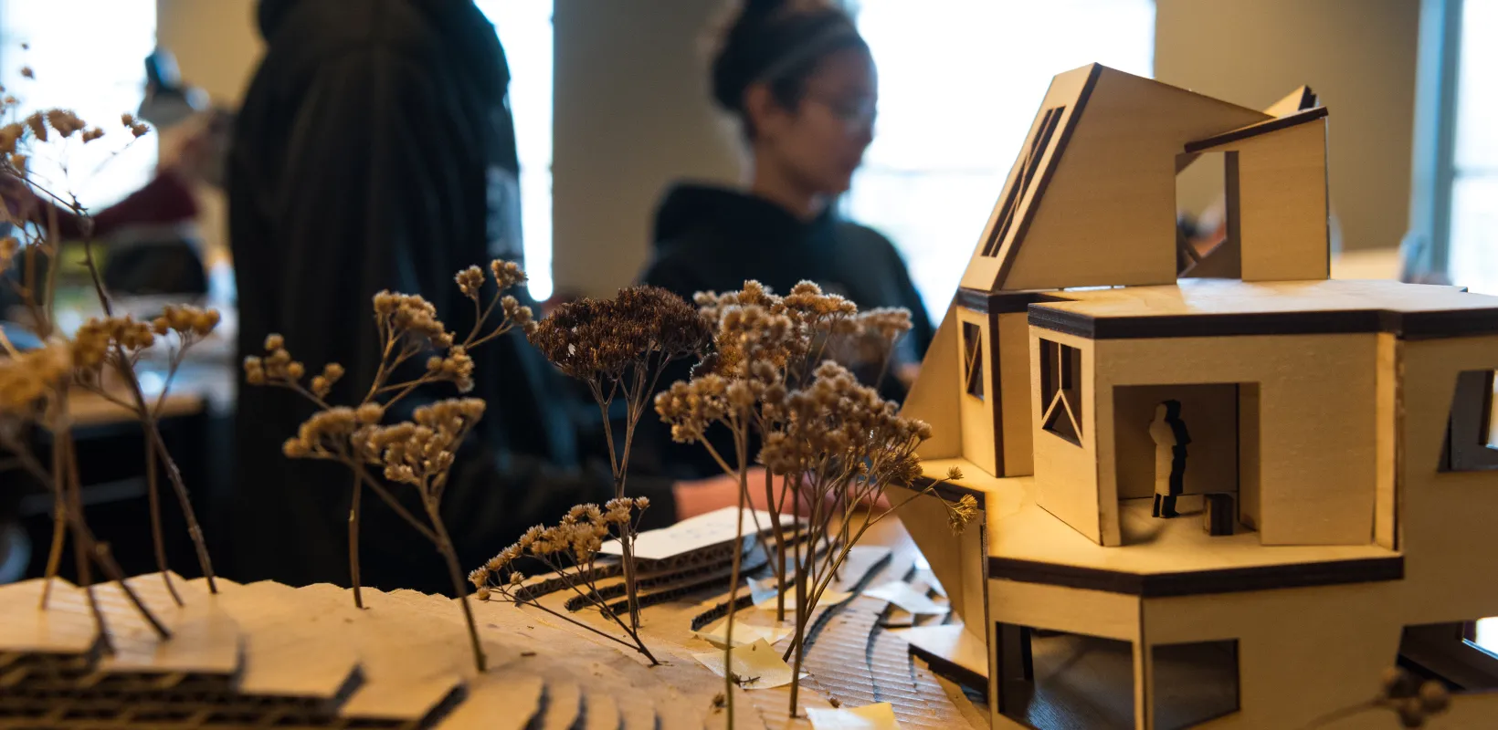 Landscape Architecture model including a house and landscaping.