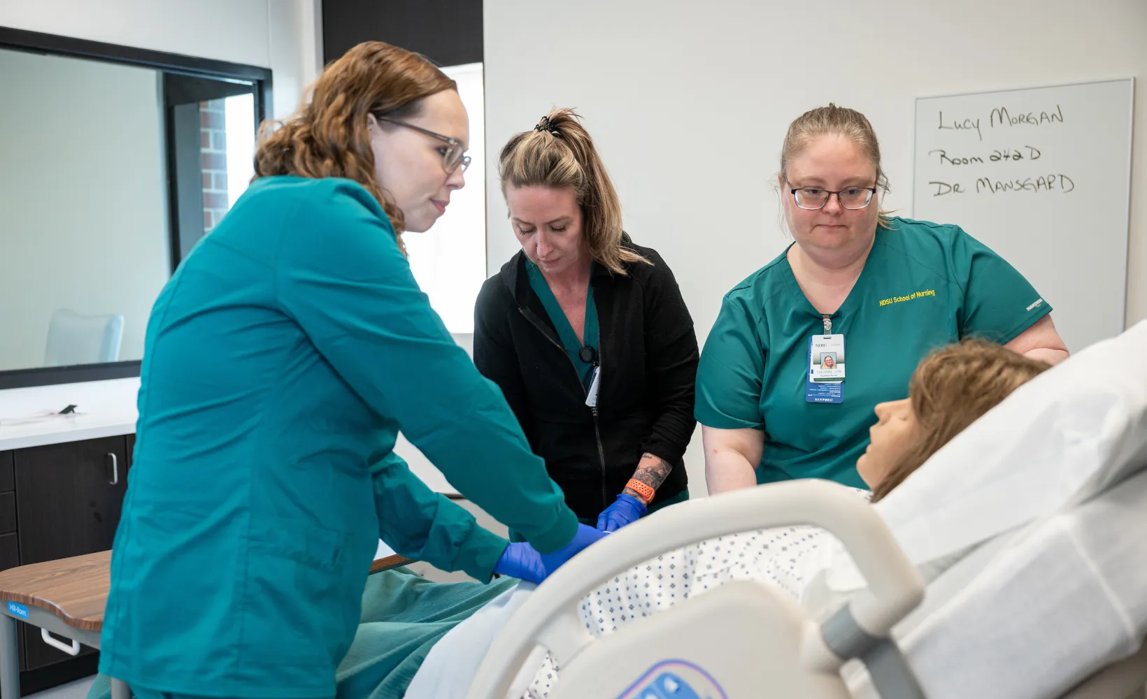 Image of students working together
