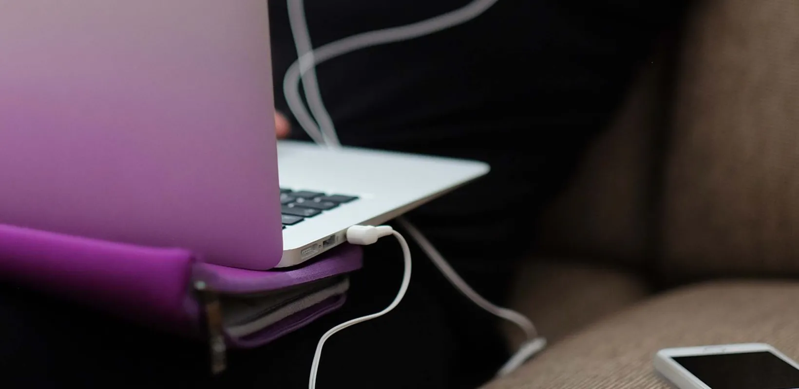 teen studying on computer