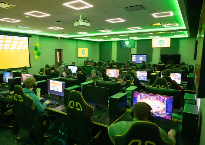 Esports Lab with students gaming
