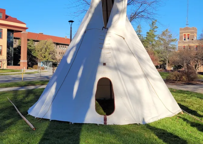 Teepee on campus