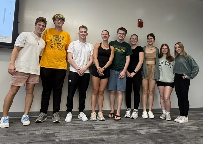 2025 CAS Student Ambassadors smiling confidently at camera.