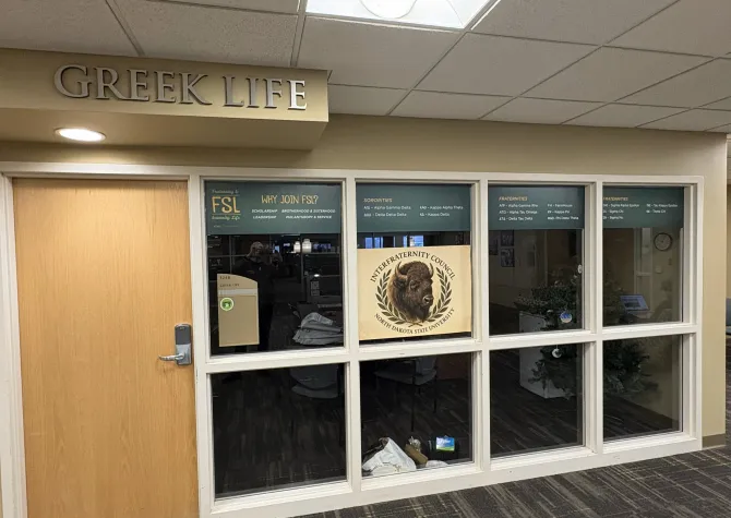 NDSU Greek Life office in Memorial Union