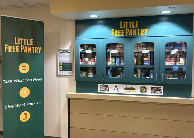 Little Free Pantry in NDSU Memorial Union