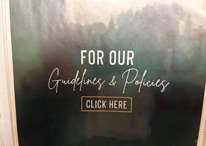 Guidelines and policies sign