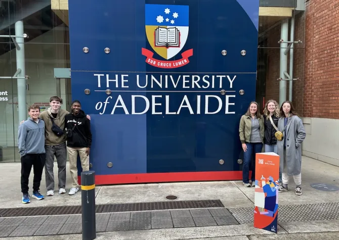 NDSU mechanical engineering students Brenner Spaeth and Travis Reighard