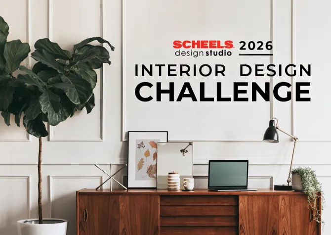 2026 Interior design challenge with Scheels logo