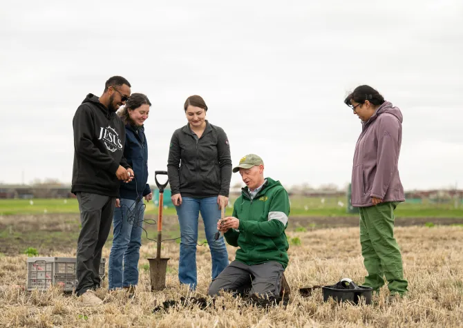 University Distinguished Professor of soil science Tom DeSutter