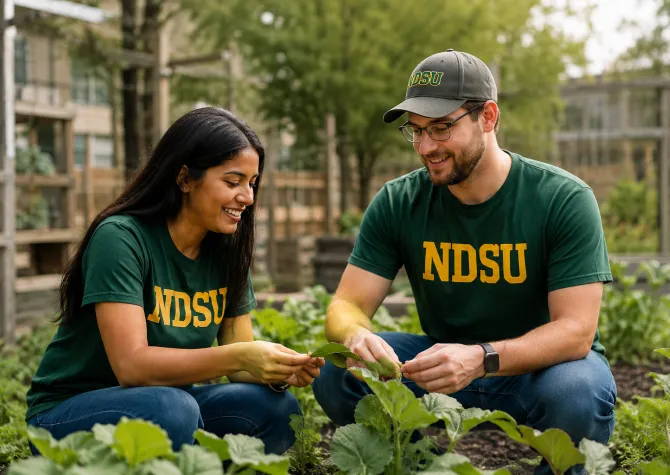 PH students in garden setting