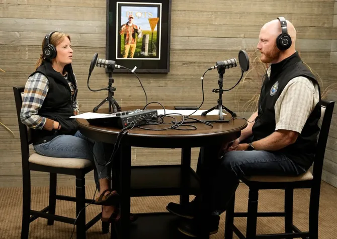 Two ND Game and Fish employees discuss conservation topics on their podcast.