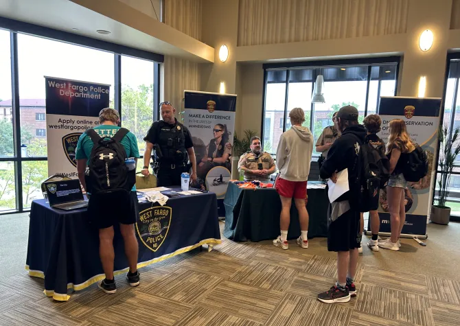 Students participating in the 2025 Criminal Justice Career Fair.