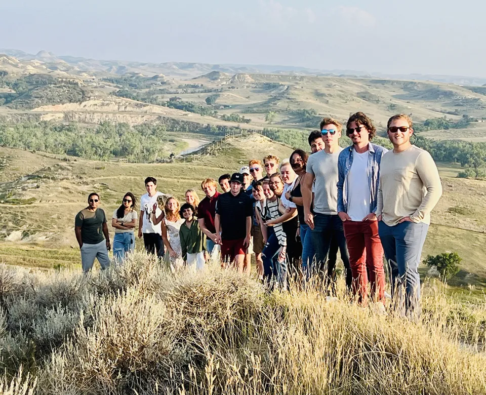 landscape architecture students in scenic Medora, ND 
