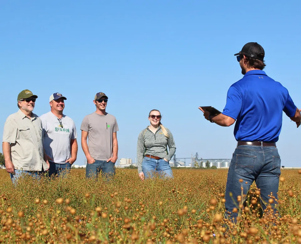 Masters of Agricuture Students in Field Learning