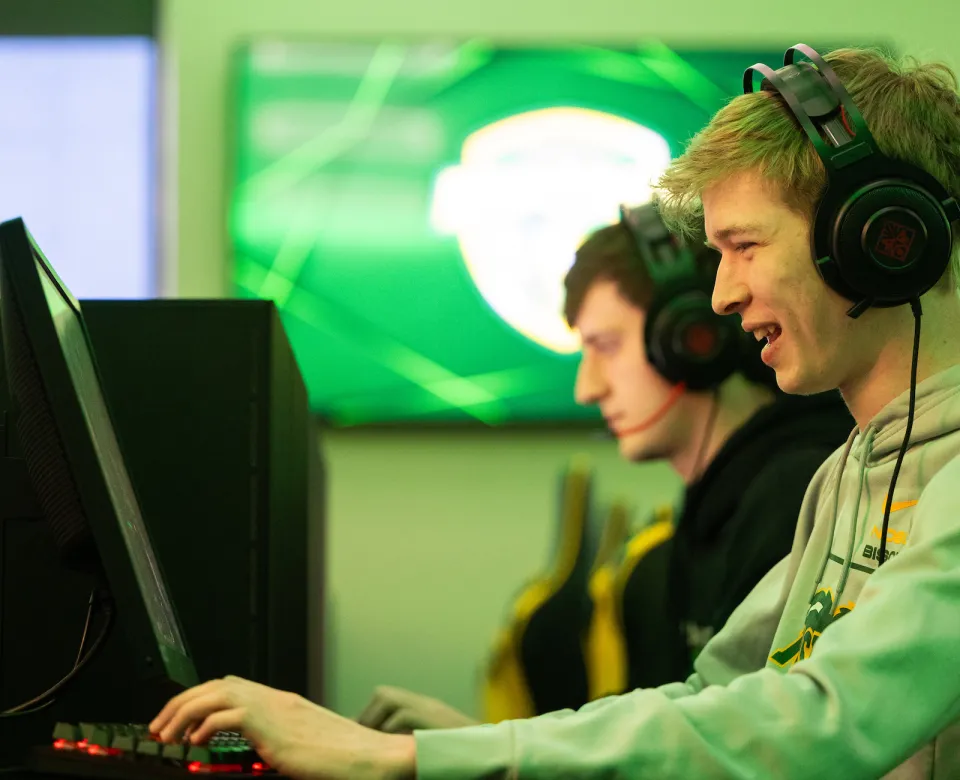 students gaming in the Esports Lab
