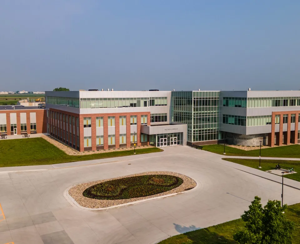 drone photo of the Peltier Complex