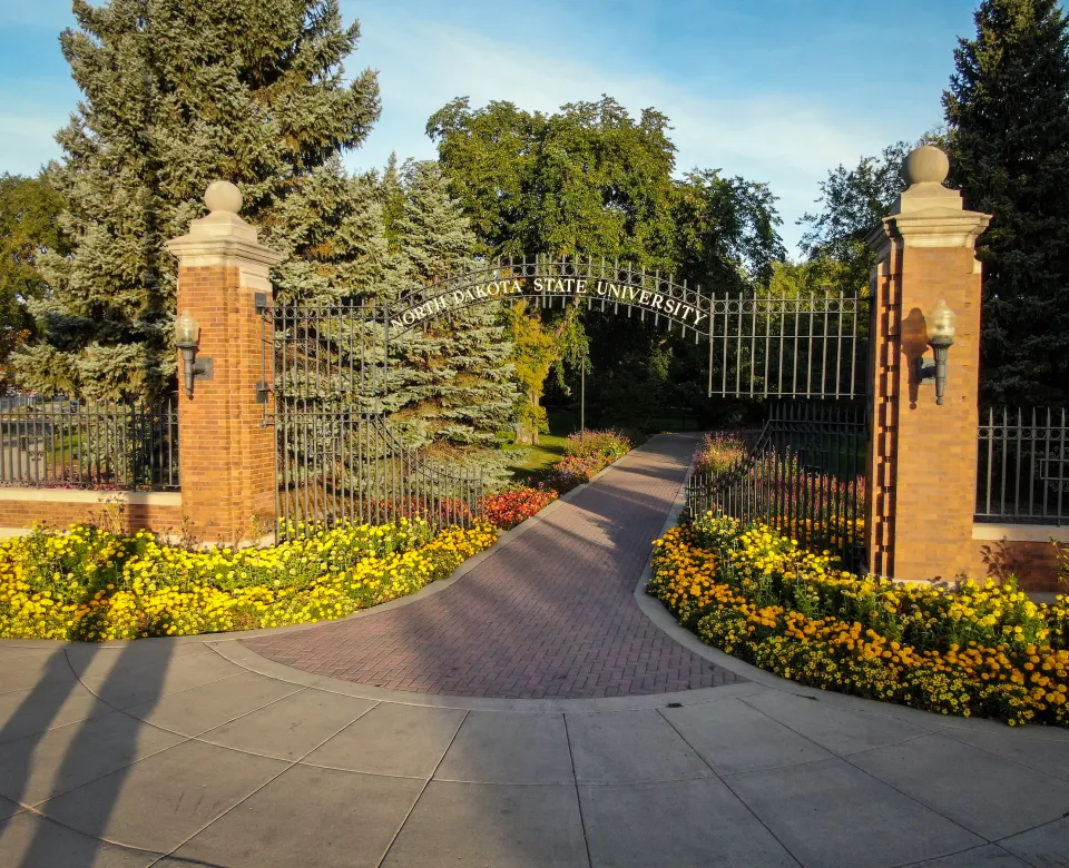 Front gate at NDSU.