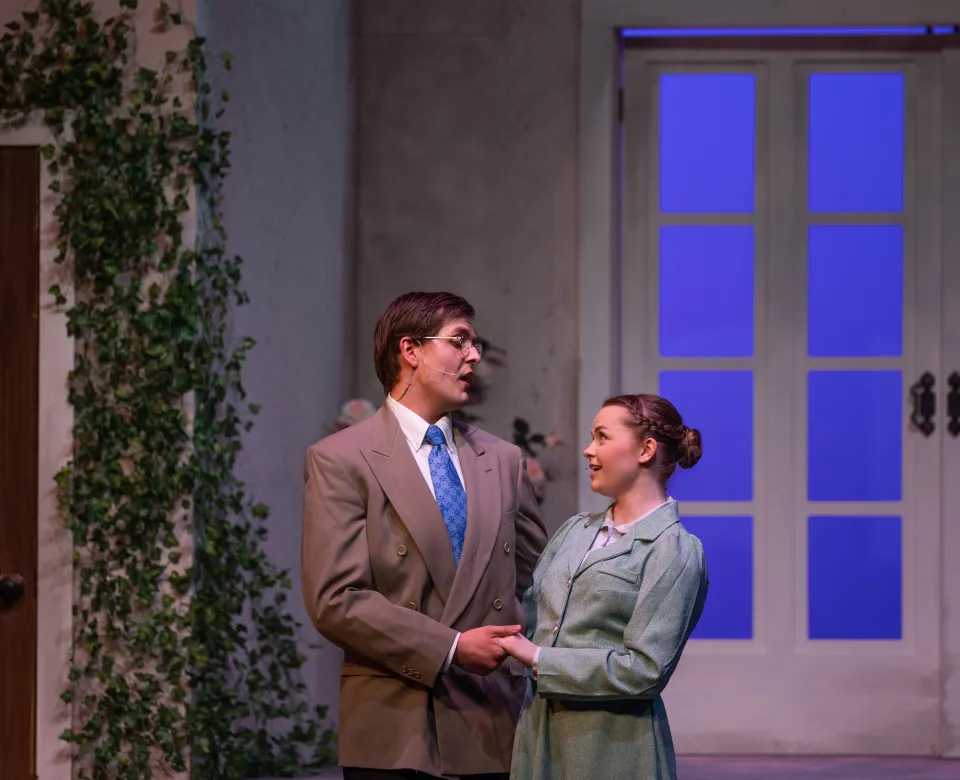 NDSU students Ian Strand and Olivia Desing performing in NDSU's "The Sound of Music."