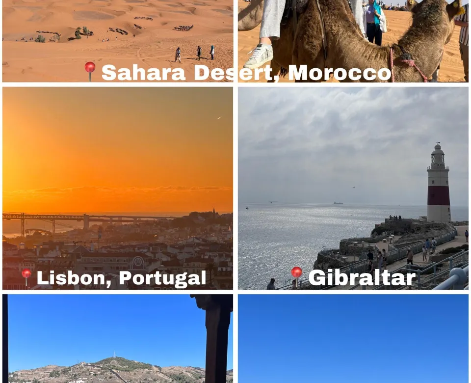 a collage of images from Africa and Europe