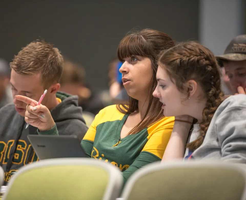Students participating in a mathematics class.