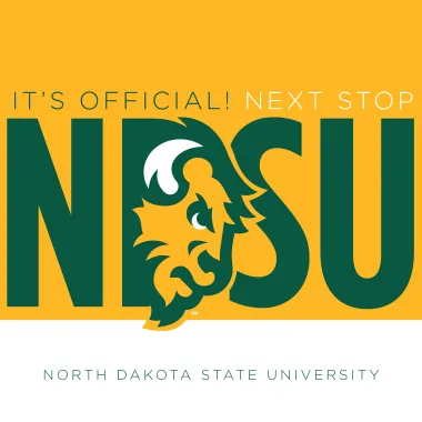 It's Official - Next Stop NDSU social graphic