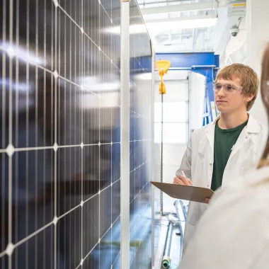 Engineering students getting hands-on experience