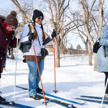 cross country skiing in the winter