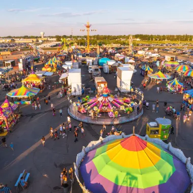 aeiral view of Red River Valley Fair in West Fargo, N.D.