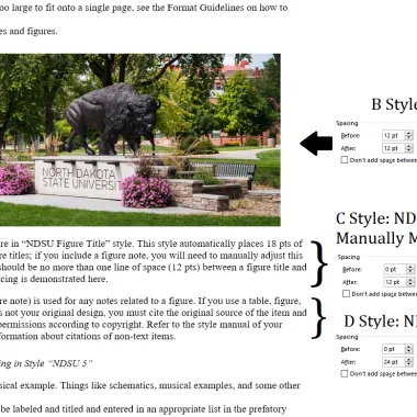 Line spacing for figures without notes