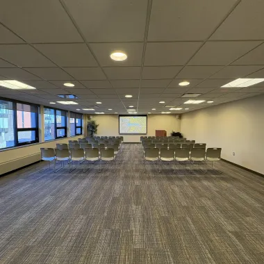 Nueta meeting room with row seating arrangement
