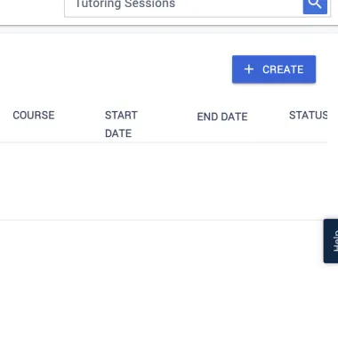 Create Button for tutoring sessions